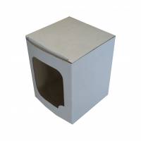 Krabička s okénkem bílá 130x130x165 mm